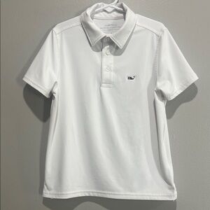 Vineyard Vines Santaky On-The-Go White Performance Polo size 7